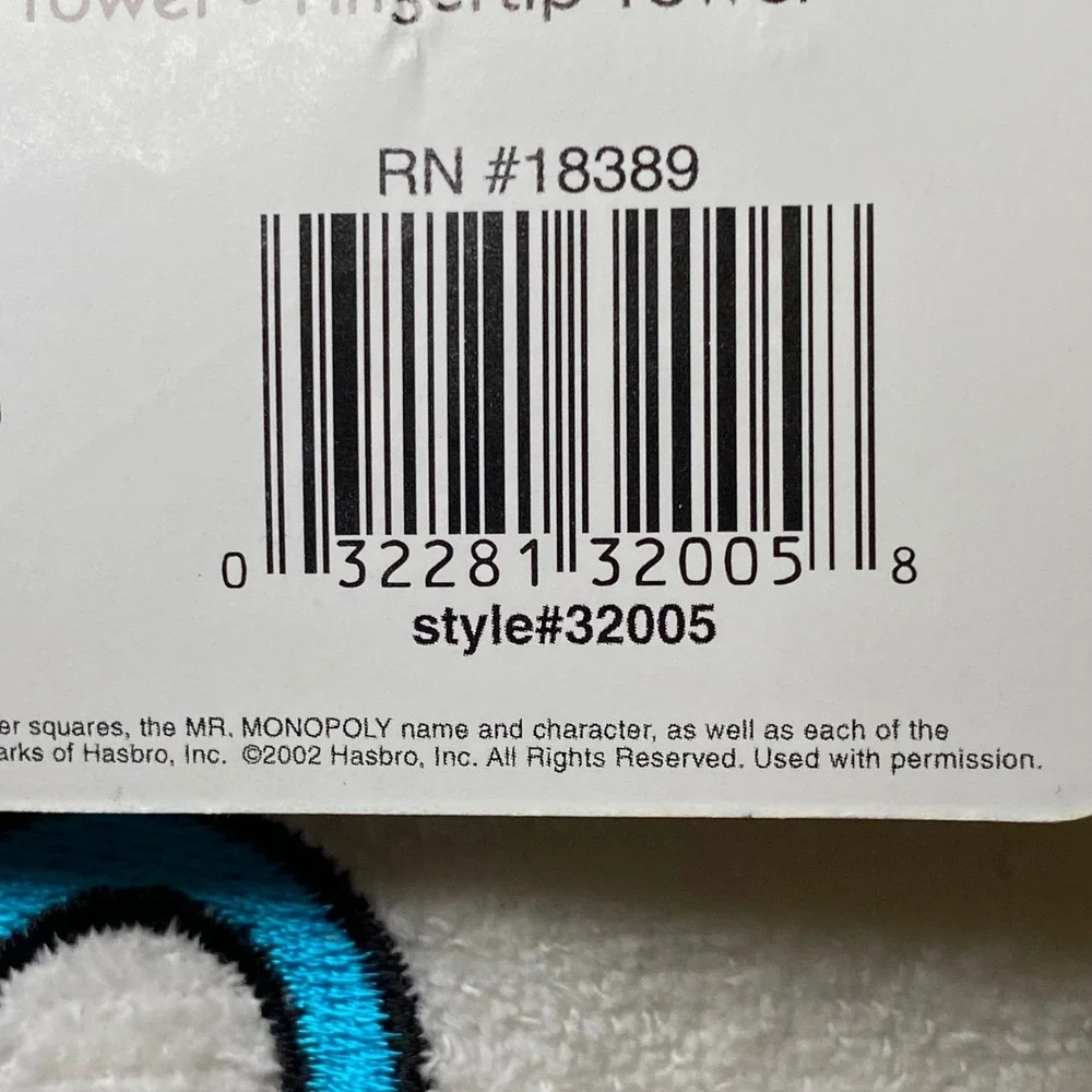 Monopoly 2002 3 Piece‎ Bath Towel Set NWT Hasbro Jay Franco Embroidered